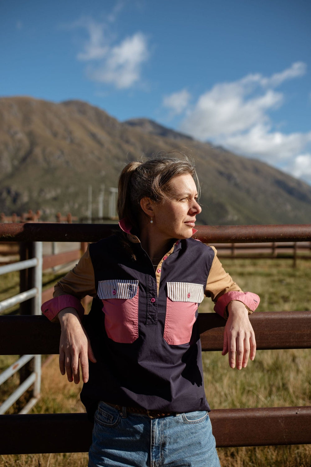 Heidi Workshirt in Multi Colour - H&S Heritage