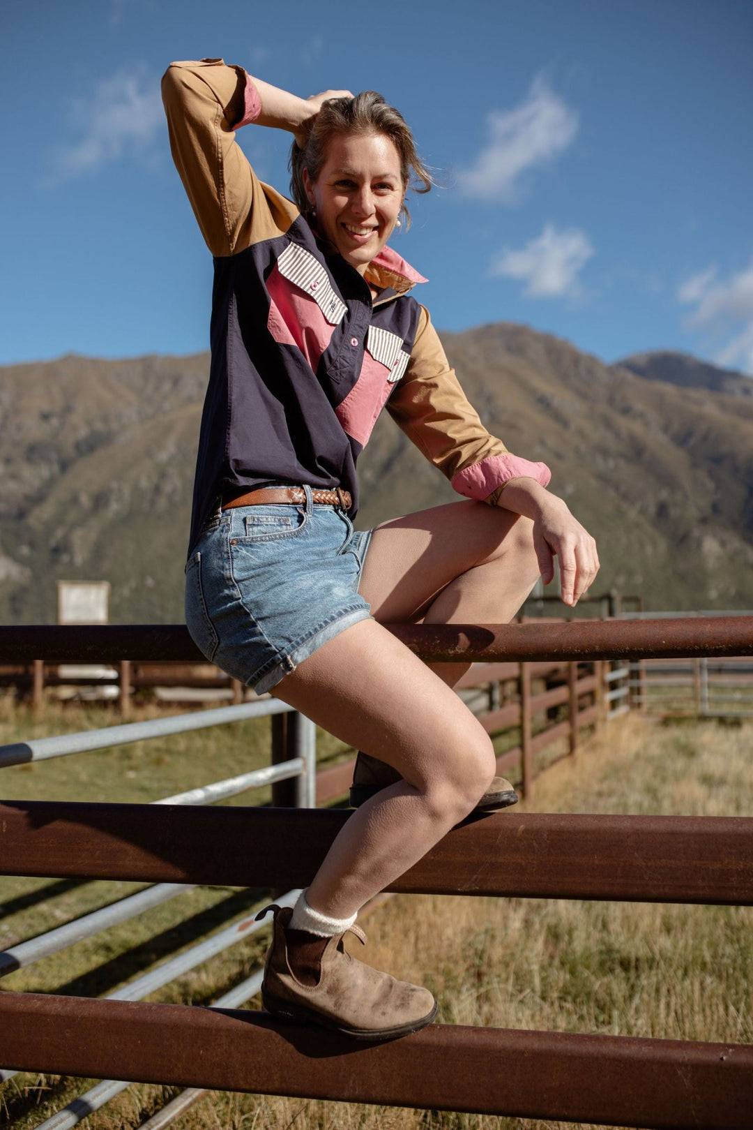 Heidi Workshirt in Multi Colour - H&S Heritage