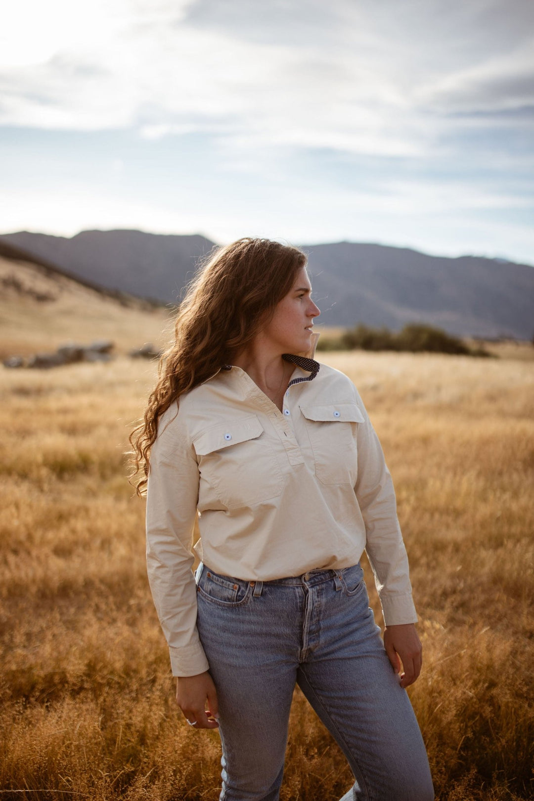 Heidi Workshirt in Tan - H&S Heritage