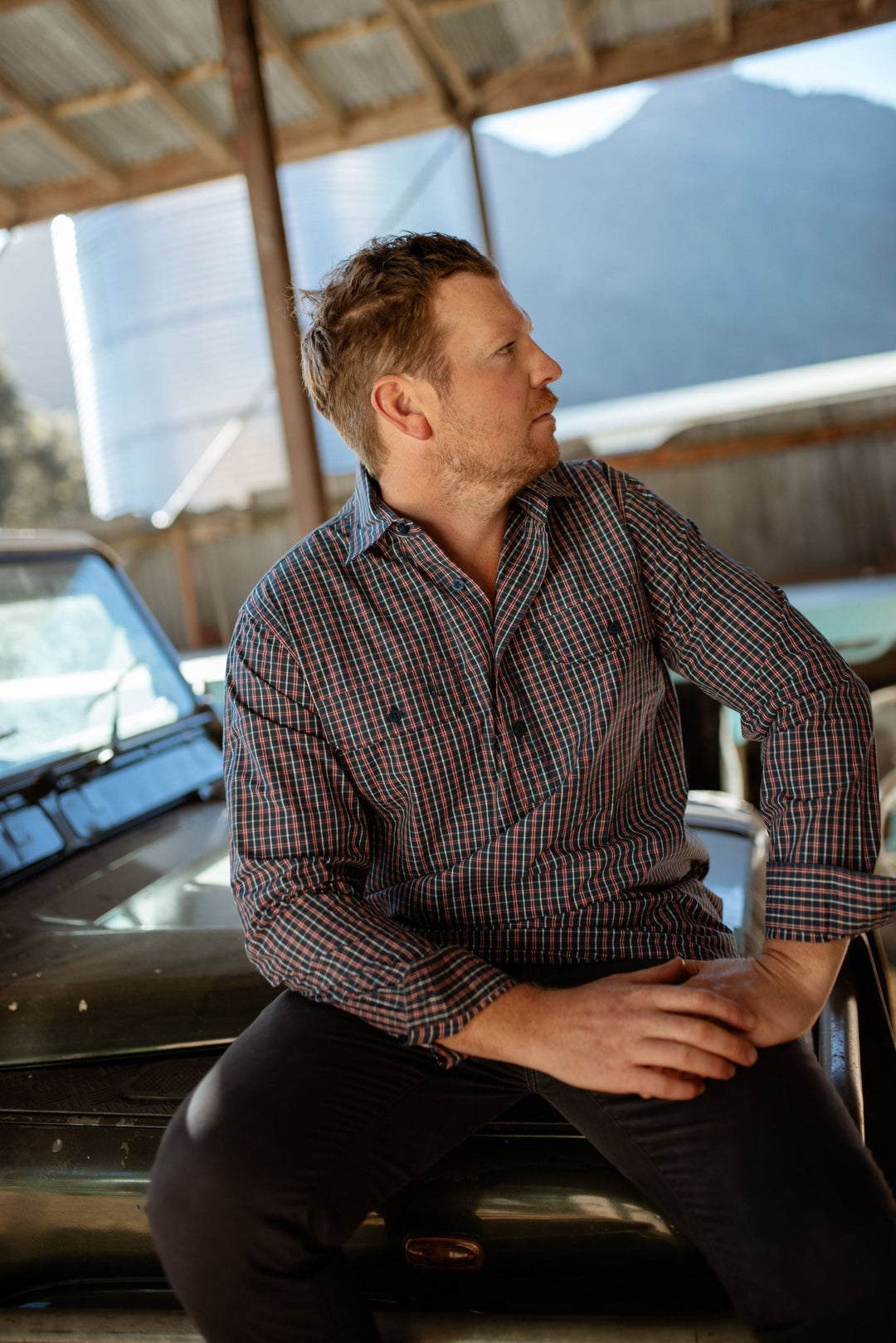 Albie Workshirt in Check - H&S Heritage