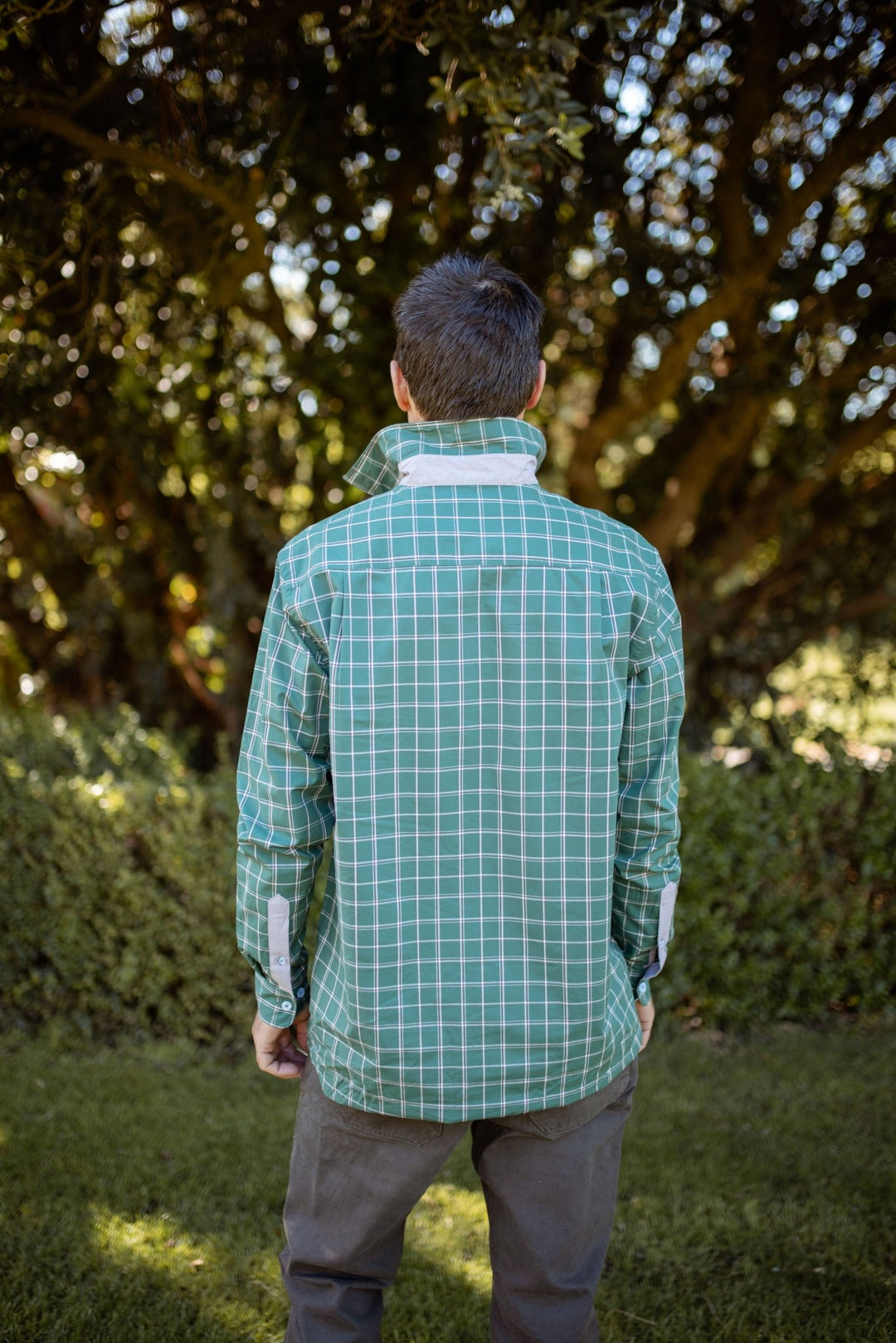 Albie Workshirt in Green Check - H&S Heritage