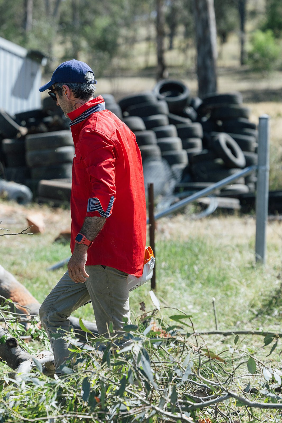 Albie Workshirt in Red - H&S Heritage