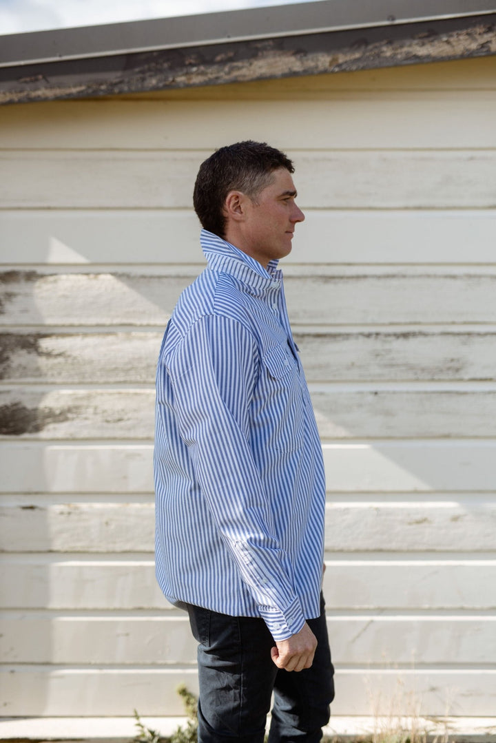 Albie Workshirt in Stripe - H&S Heritage