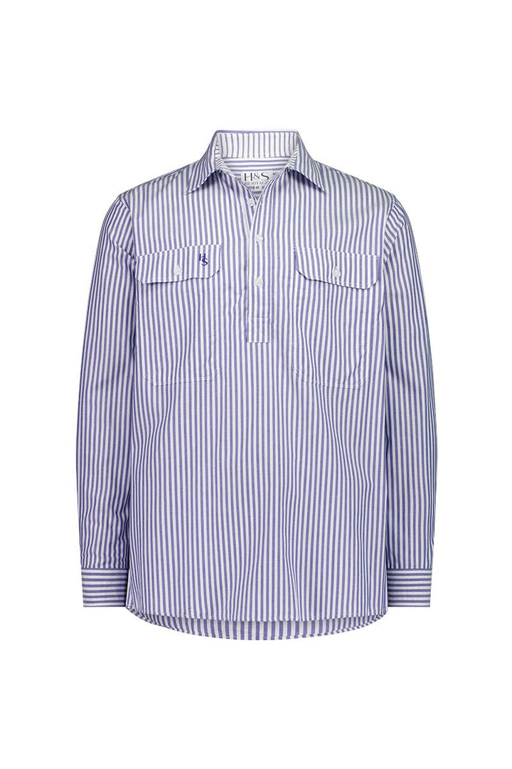 Albie Workshirt in Stripe - H&S Heritage