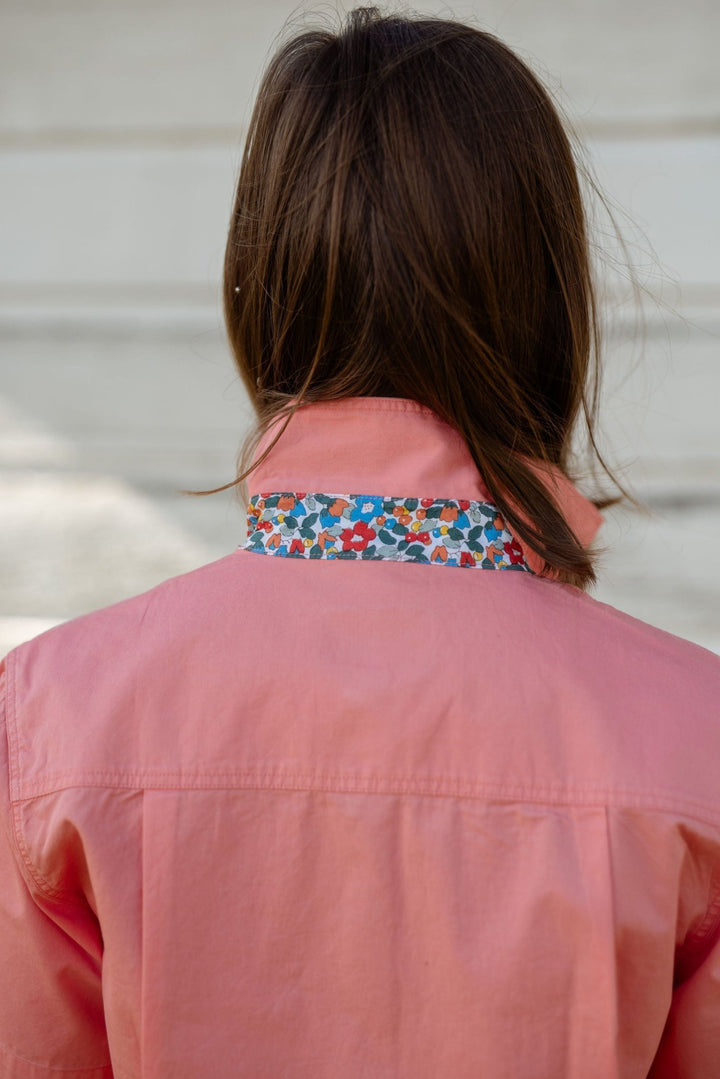 Alice Workshirt in Coral - H&S Heritage