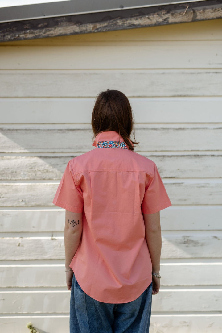 Alice Workshirt in Coral - H&S Heritage