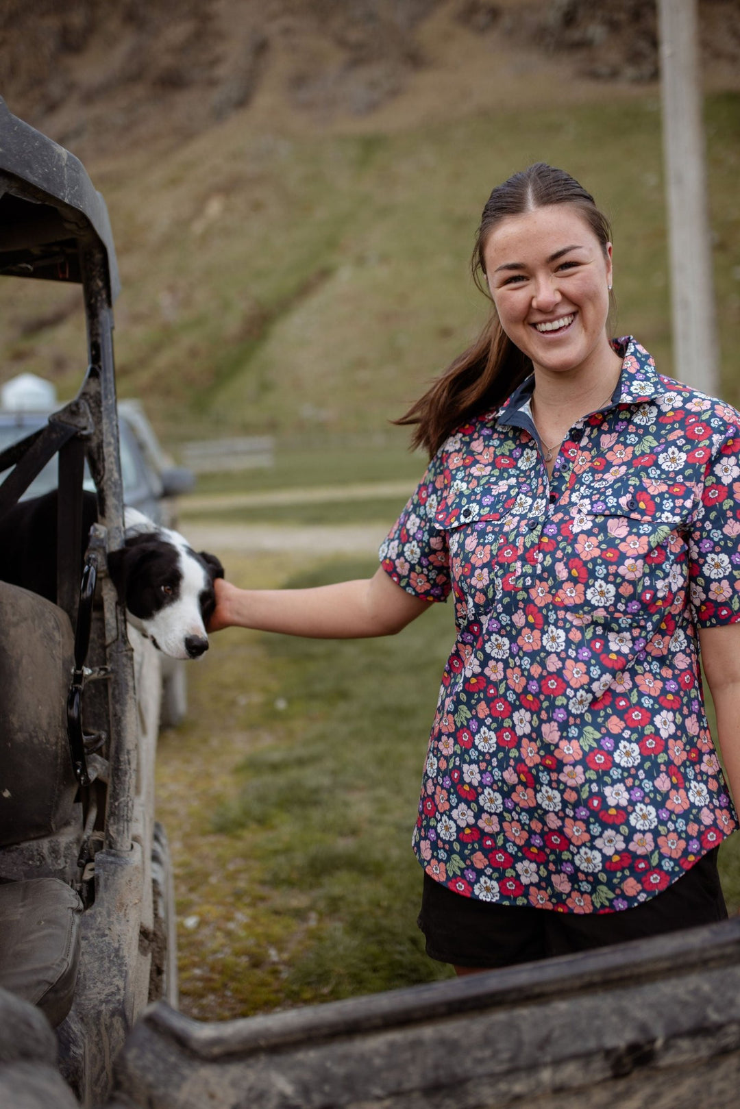 Alice Workshirt in Floral - H&S Heritage