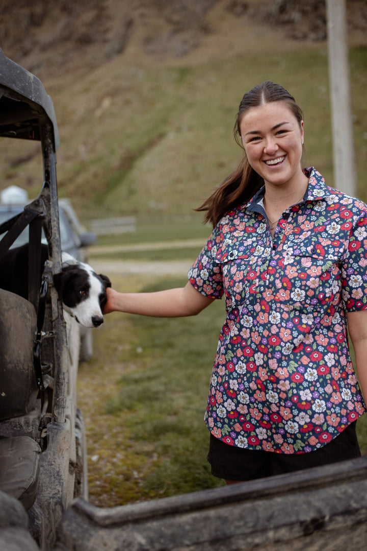 Alice Workshirt in Floral - H&S Heritage