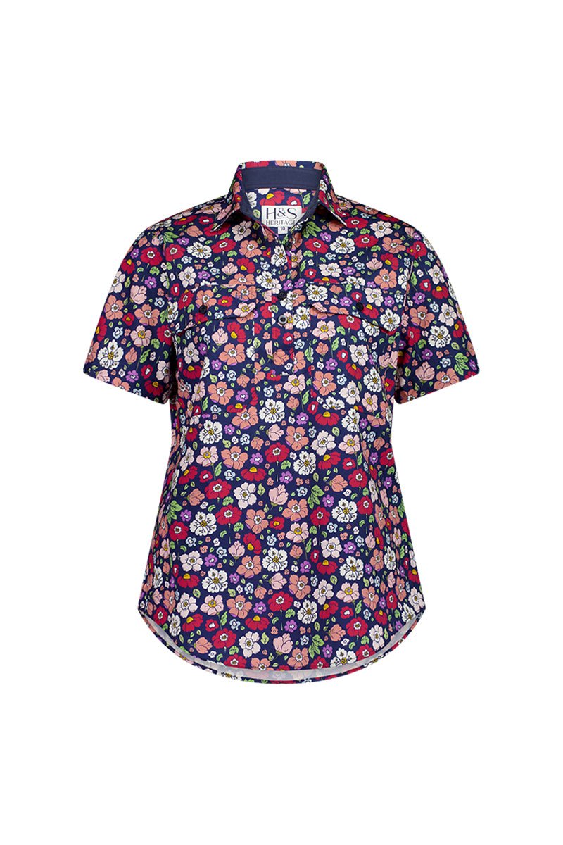 Alice Workshirt in Floral - H&S Heritage