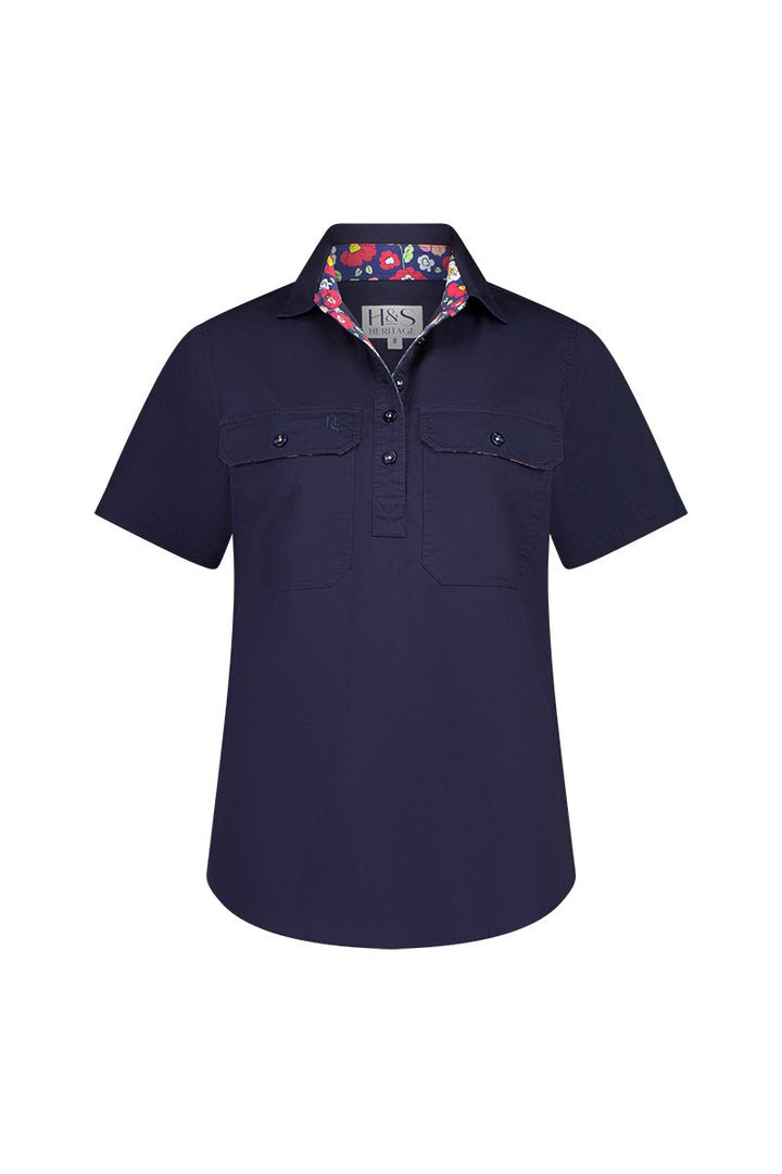 Alice Workshirt in Navy - H&S Heritage