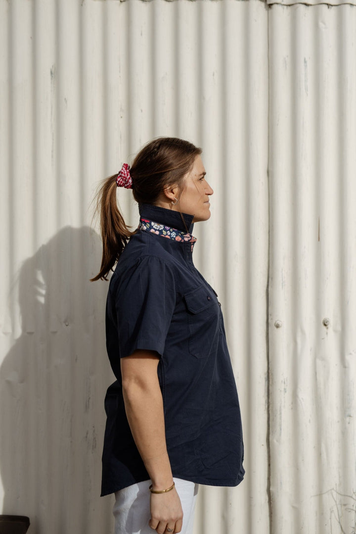 Alice Workshirt in Navy - H&S Heritage