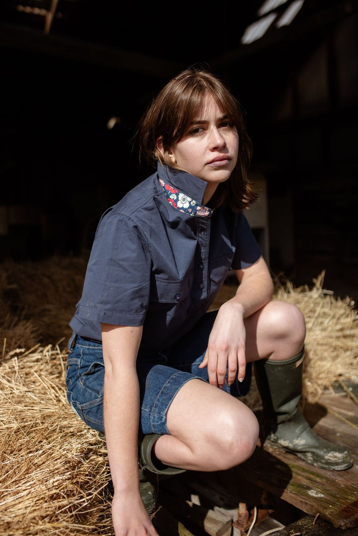 Alice Workshirt in Navy - H&S Heritage
