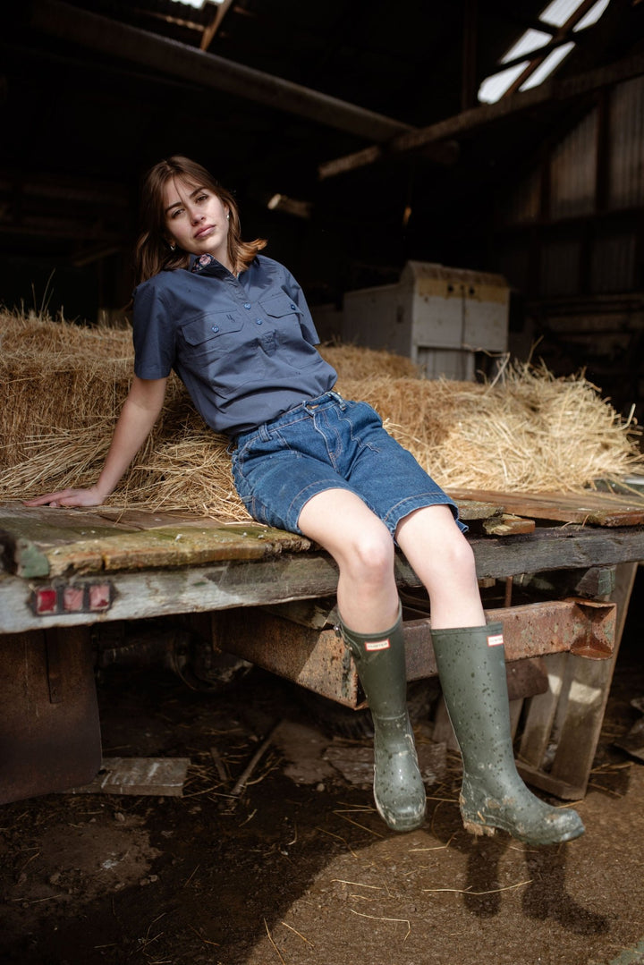 Alice Workshirt in Navy - H&S Heritage