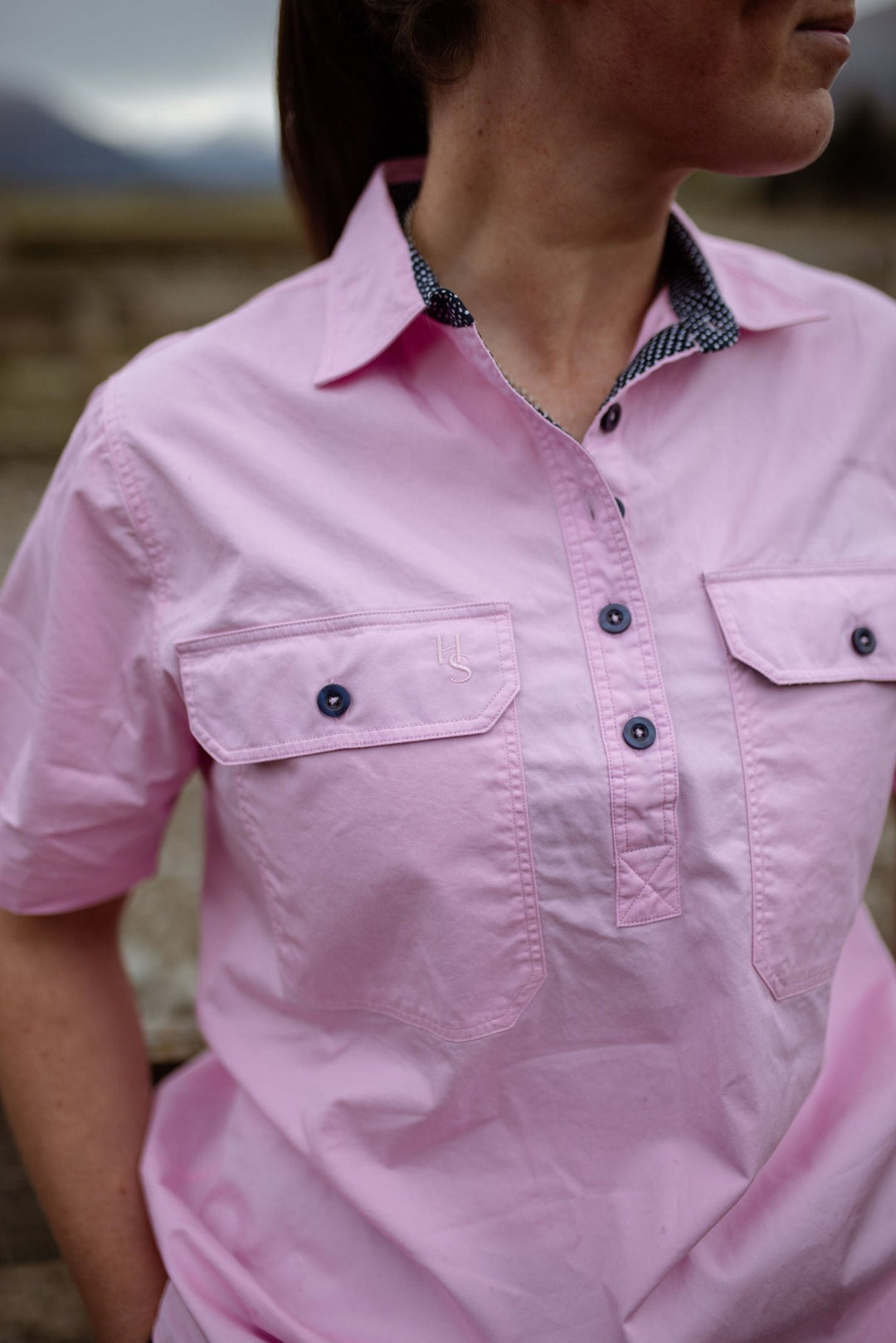 Alice Workshirt in Pink - H&S Heritage