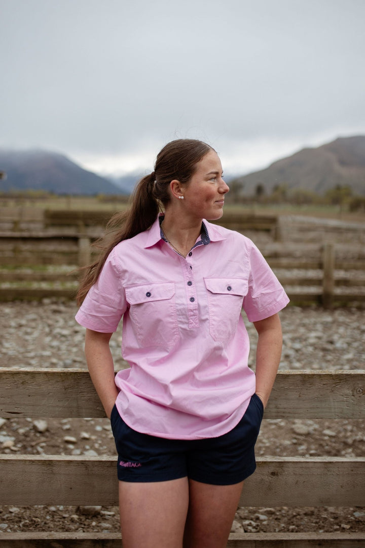 Alice Workshirt in Pink - H&S Heritage
