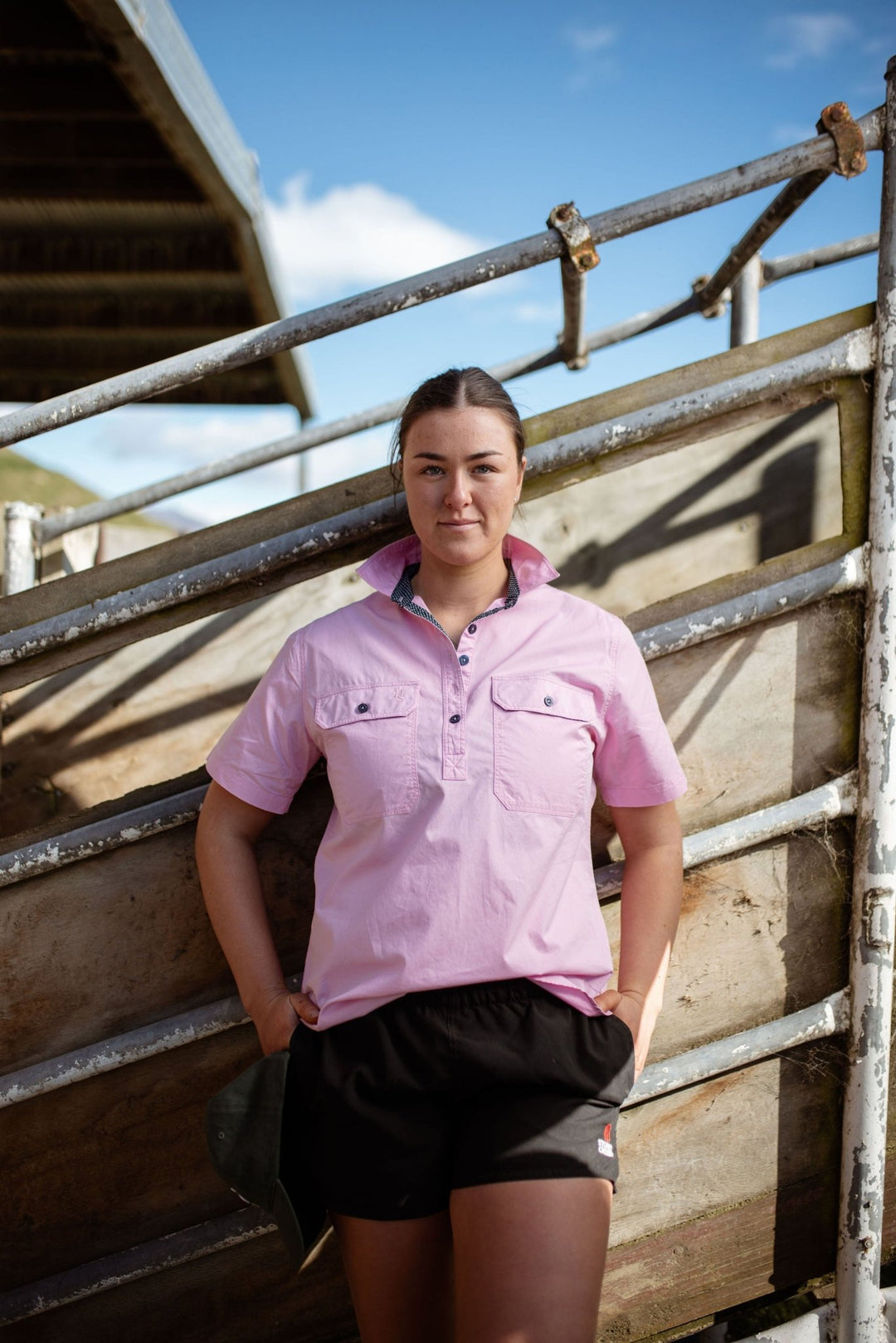 Alice Workshirt in Pink - H&S Heritage