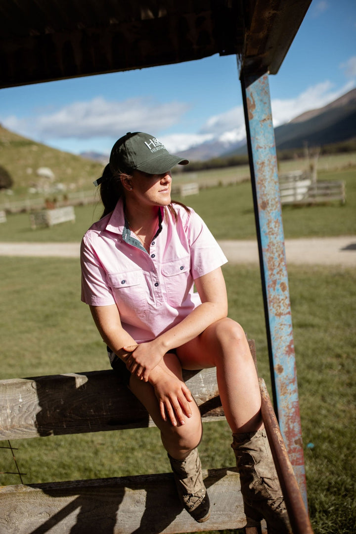 Alice Workshirt in Pink - H&S Heritage