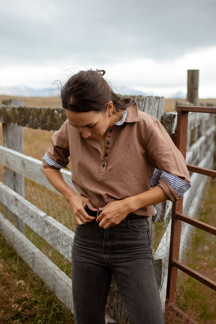 Betsy Linen Cotton Blend Shirt - H&S Heritage