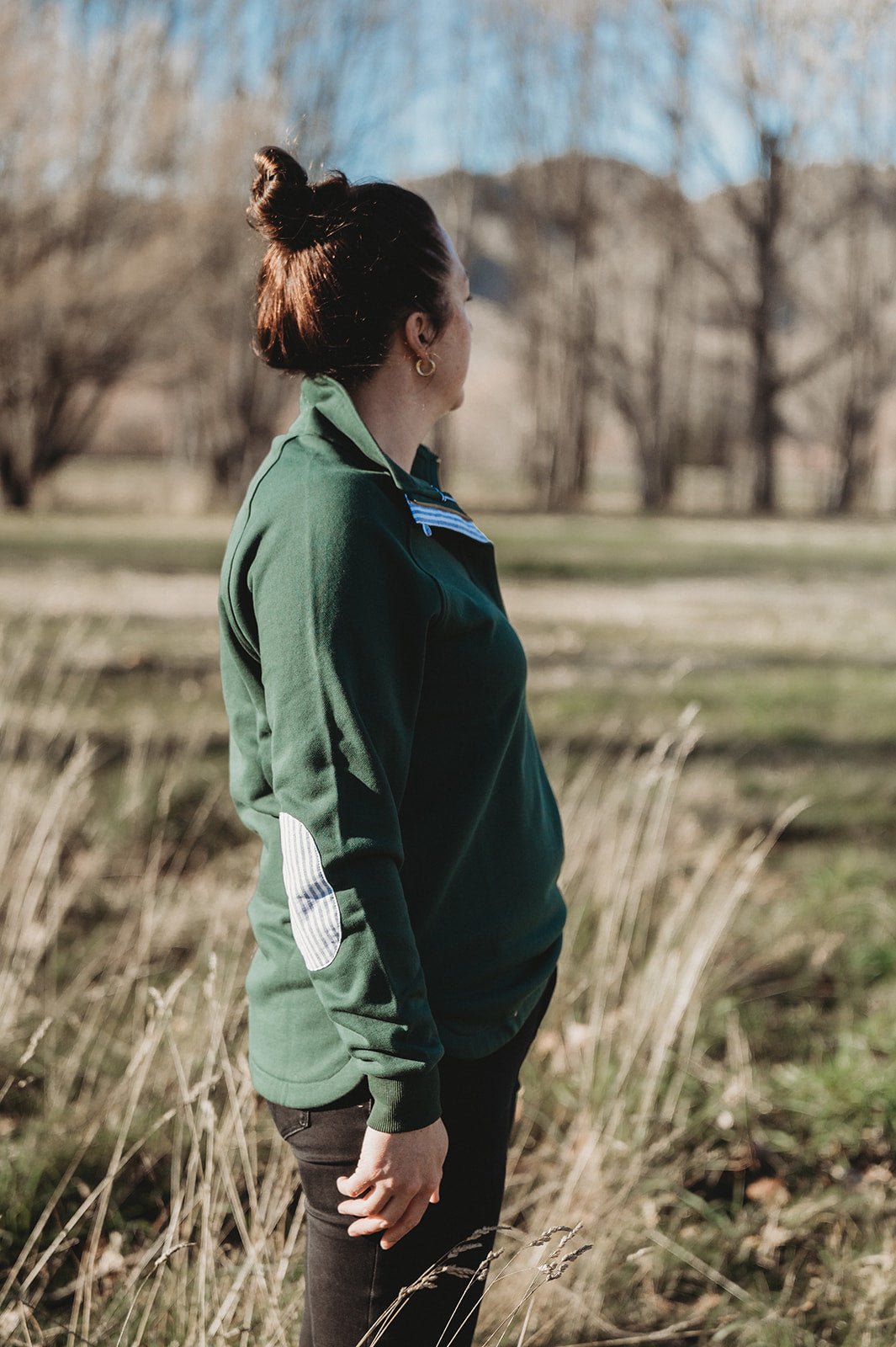 Biddy Jumper in Forest Green - H&S Heritage