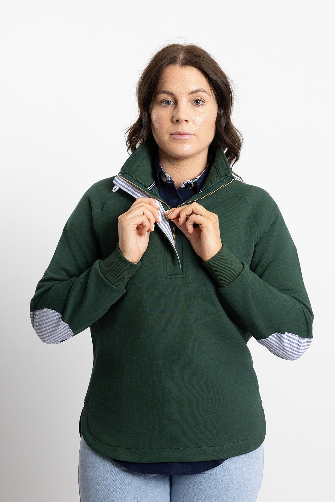 Biddy Jumper in Forest Green - H&S Heritage