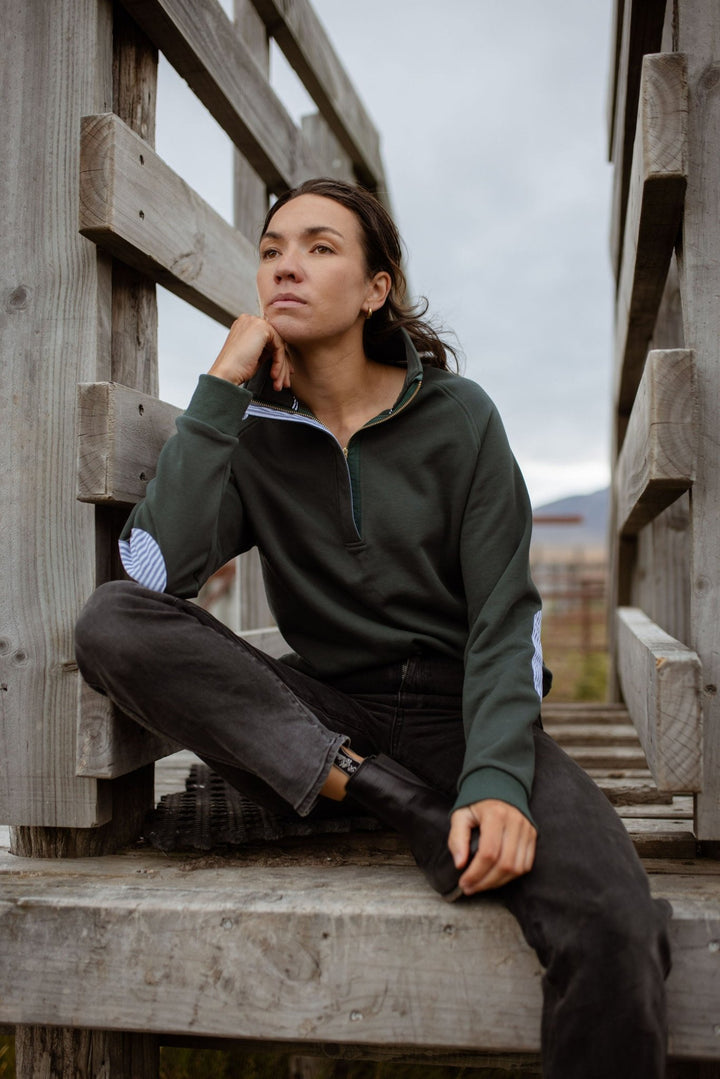 Biddy Jumper in Hunter Green - H&S Heritage