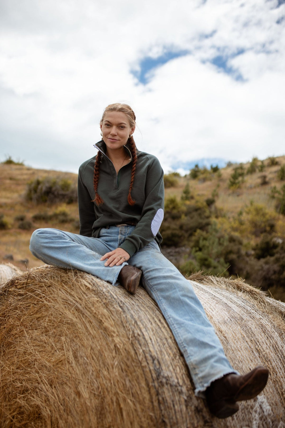 Biddy Jumper in Hunter Green - H&S Heritage