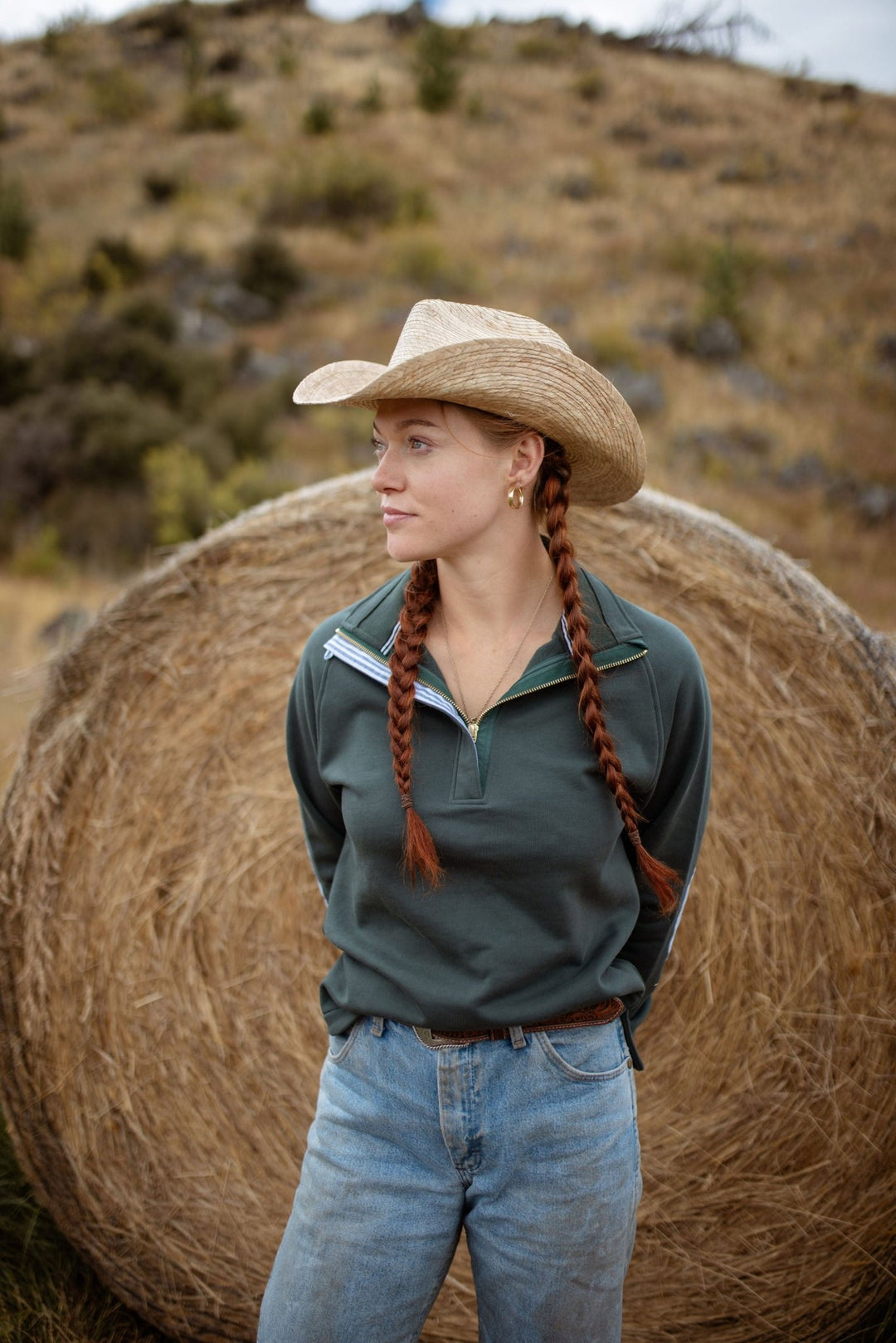 Biddy Jumper in Hunter Green - H&S Heritage