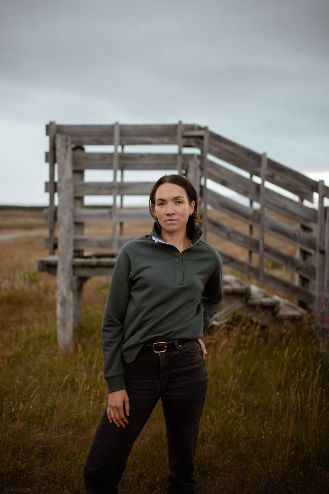 Biddy Jumper in Hunter Green - H&S Heritage