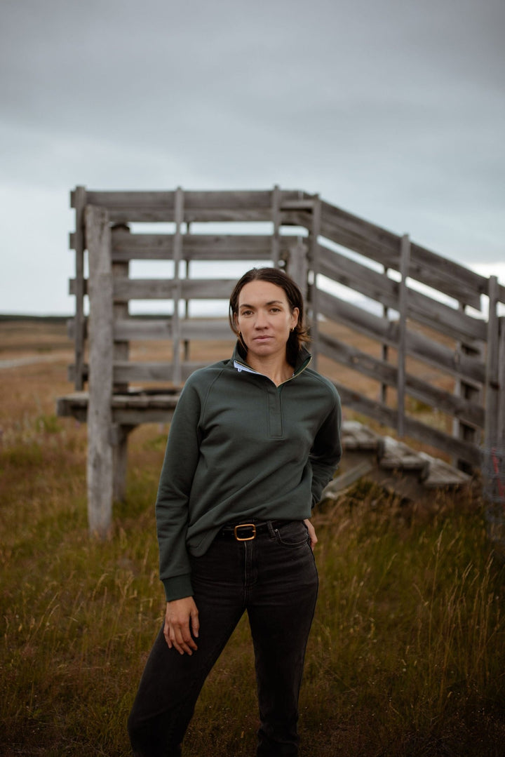 Biddy Jumper in Hunter Green - H&S Heritage