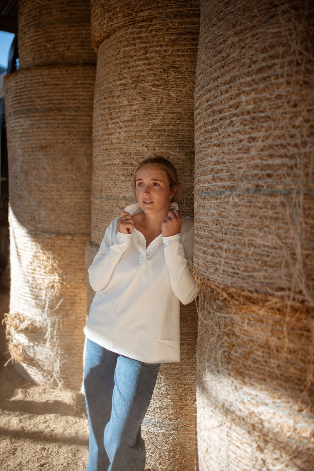 Cate Polo in White - H&S Heritage