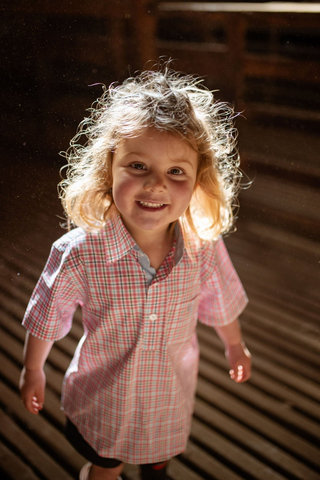 Charlie Shirt in Pink Check - H&S Heritage