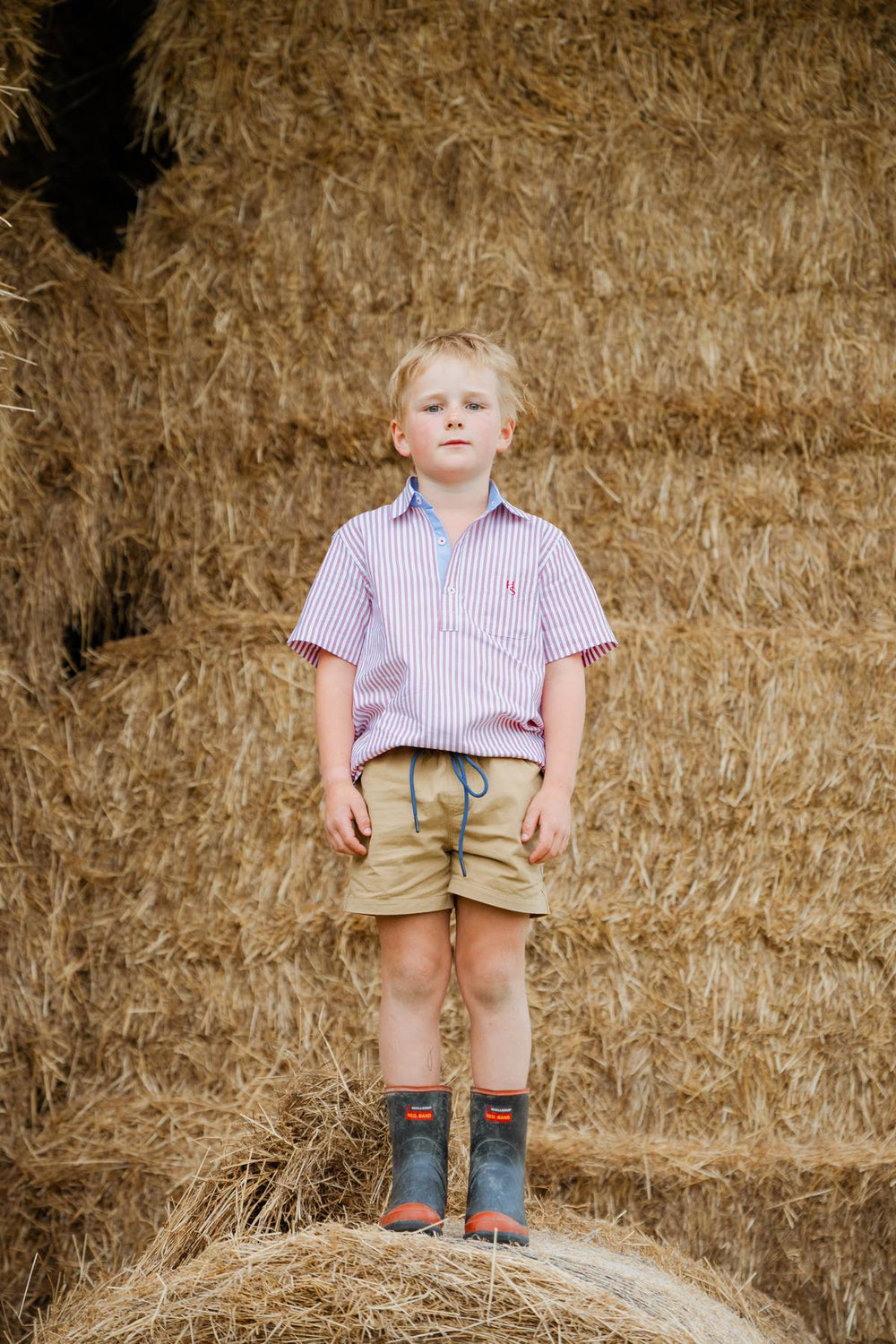 Charlie Shirt in Red Stripe - H&S Heritage