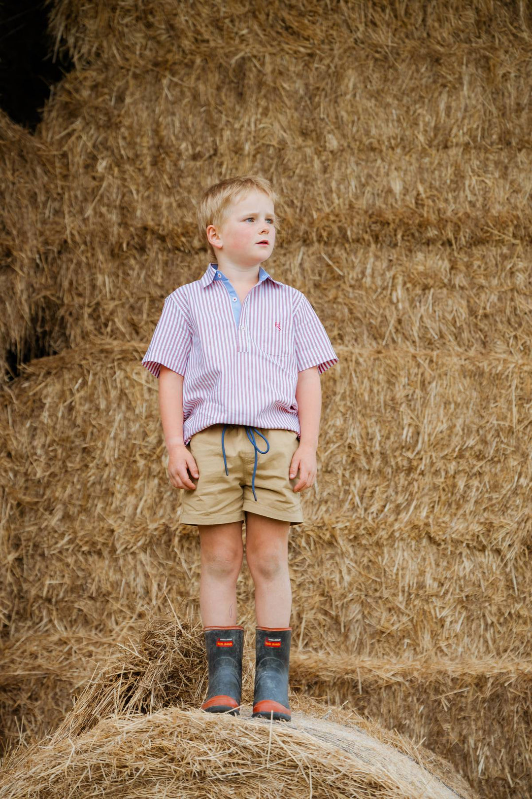 Charlie Shirt in Red Stripe - H&S Heritage