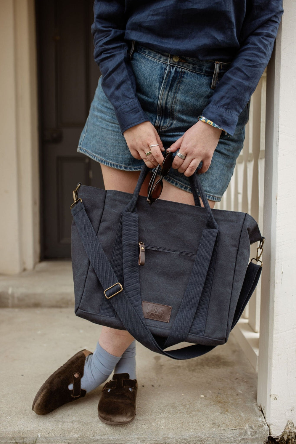 Day Bag in Navy - H&S Heritage