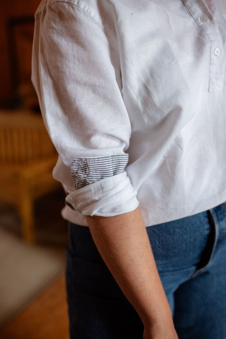 Dot Linen Cotton Blend Shirt - H&S Heritage