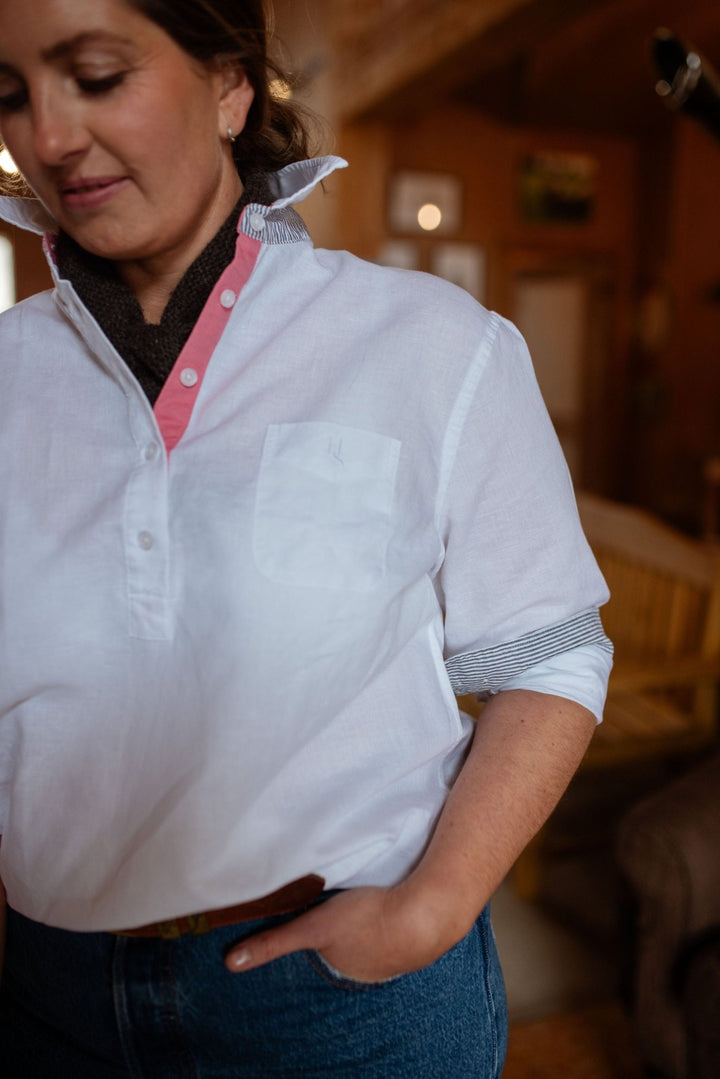 Dot Linen Cotton Blend Shirt - H&S Heritage