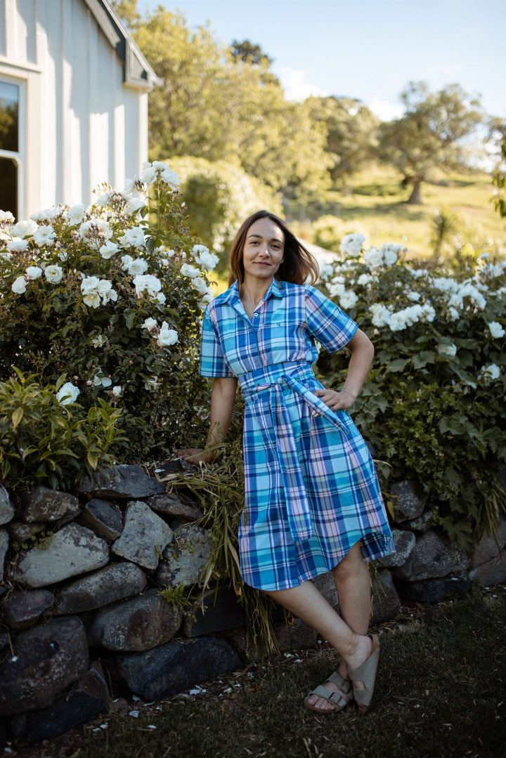Frances Plaid Cotton Dress - H&S Heritage