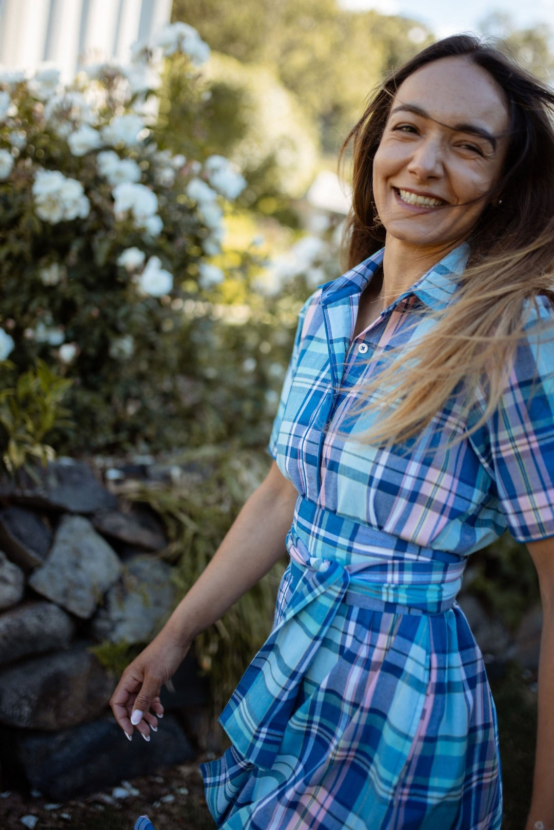 Frances Plaid Cotton Dress - H&S Heritage