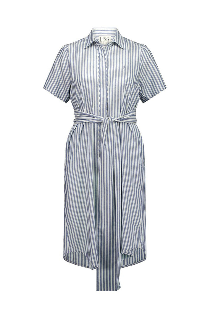 Frances Stripe Linen Cotton Blend Dress - H&S Heritage
