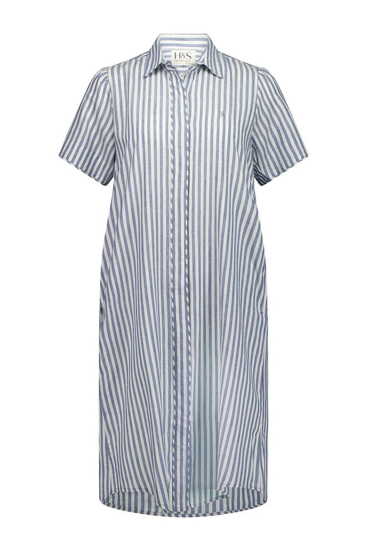 Frances Stripe Linen Cotton Blend Dress - H&S Heritage