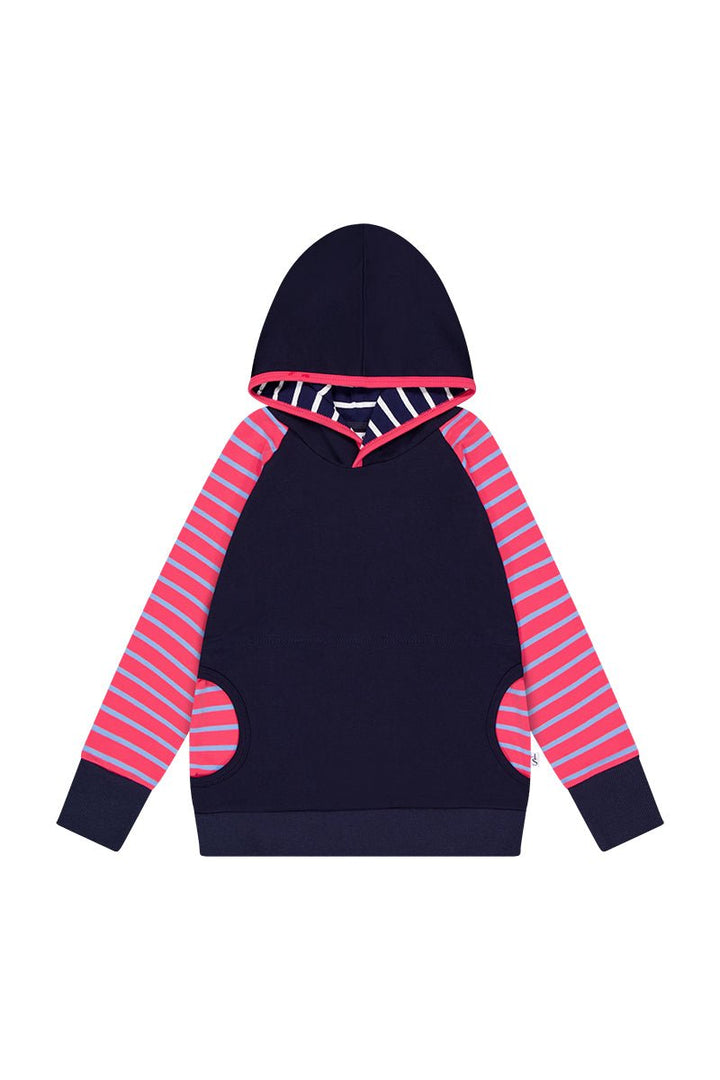 Frankie Hoodie in Pink and Navy - H&S Heritage