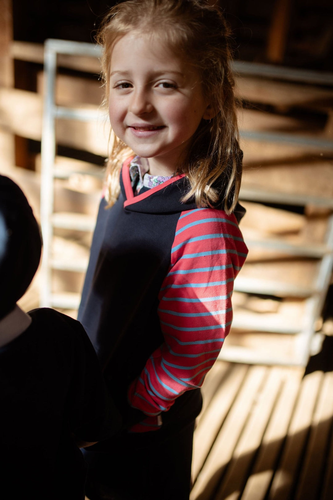 Frankie Hoodie in Pink and Navy - H&S Heritage