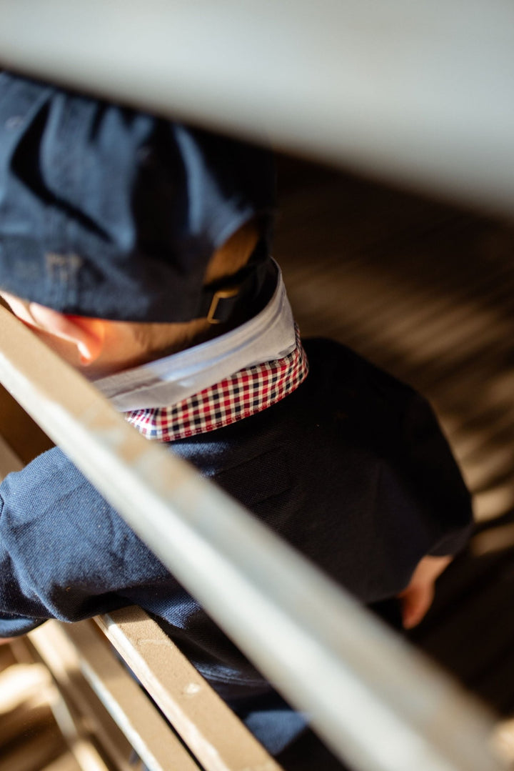 Freddie Polo in Navy with Check - H&S Heritage