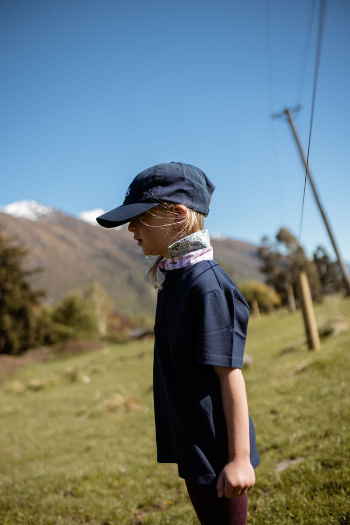 Freddie Polo in Navy with Floral - H&S Heritage