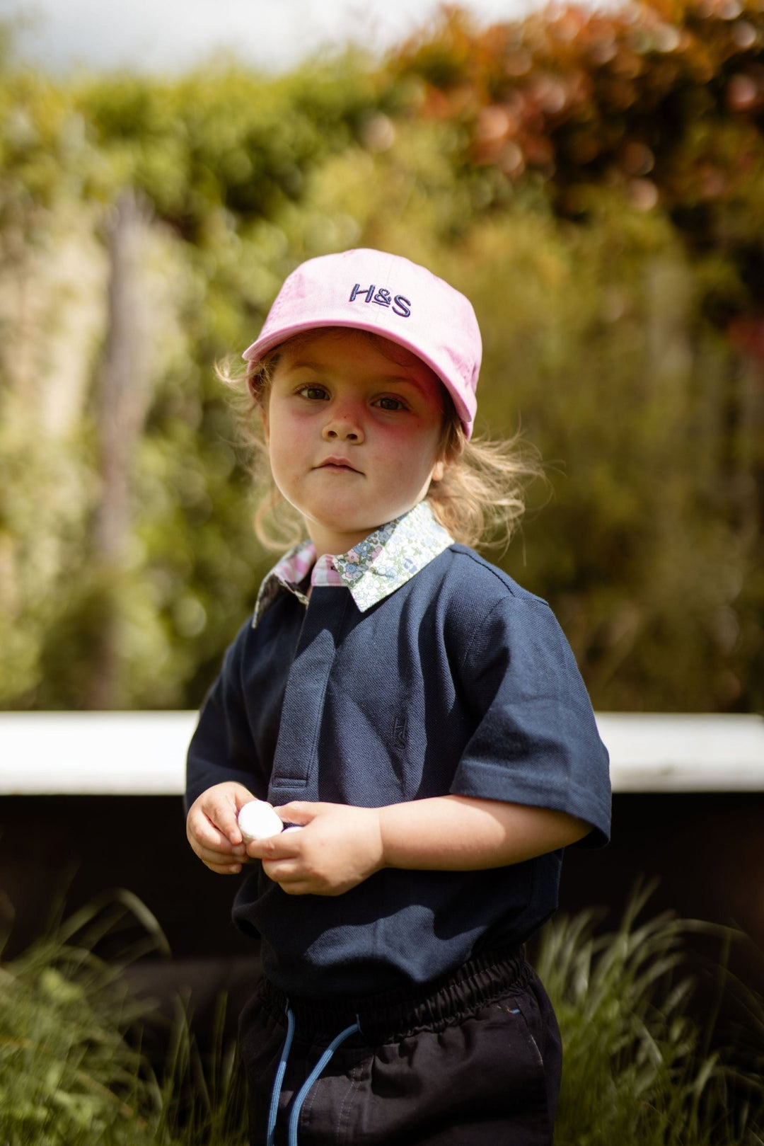 Freddie Polo in Navy with Floral - H&S Heritage