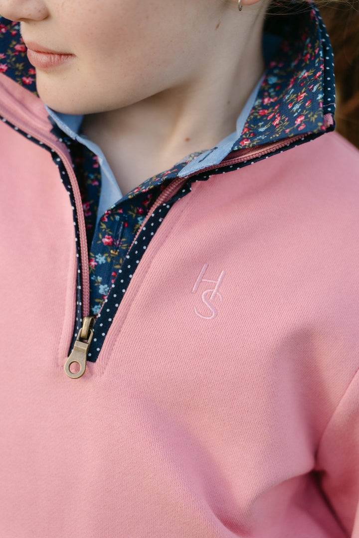 Georgie 1/4 Zip in Pink - H&S Heritage