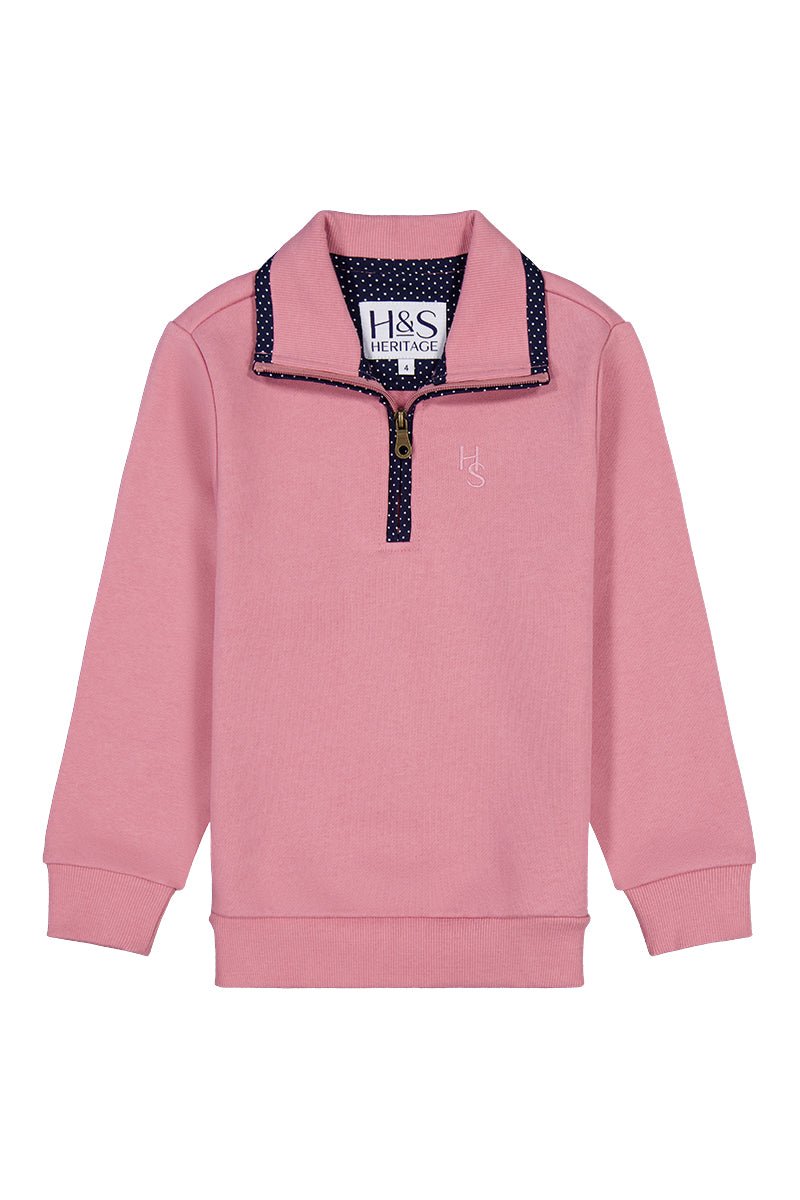 Georgie 1/4 Zip in Pink - H&S Heritage