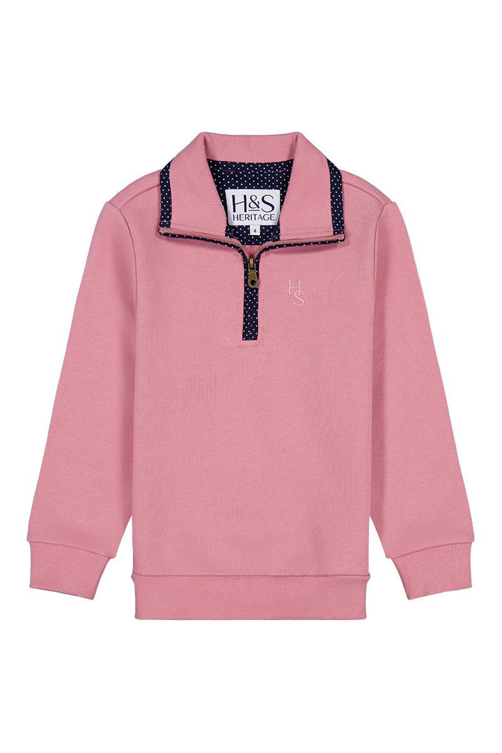 Georgie 1/4 Zip in Pink - H&S Heritage