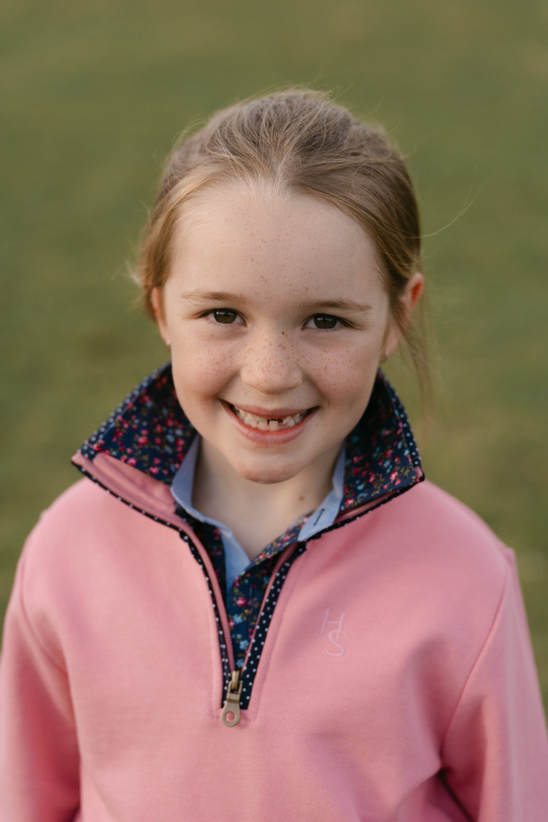 Georgie 1/4 Zip in Pink - H&S Heritage