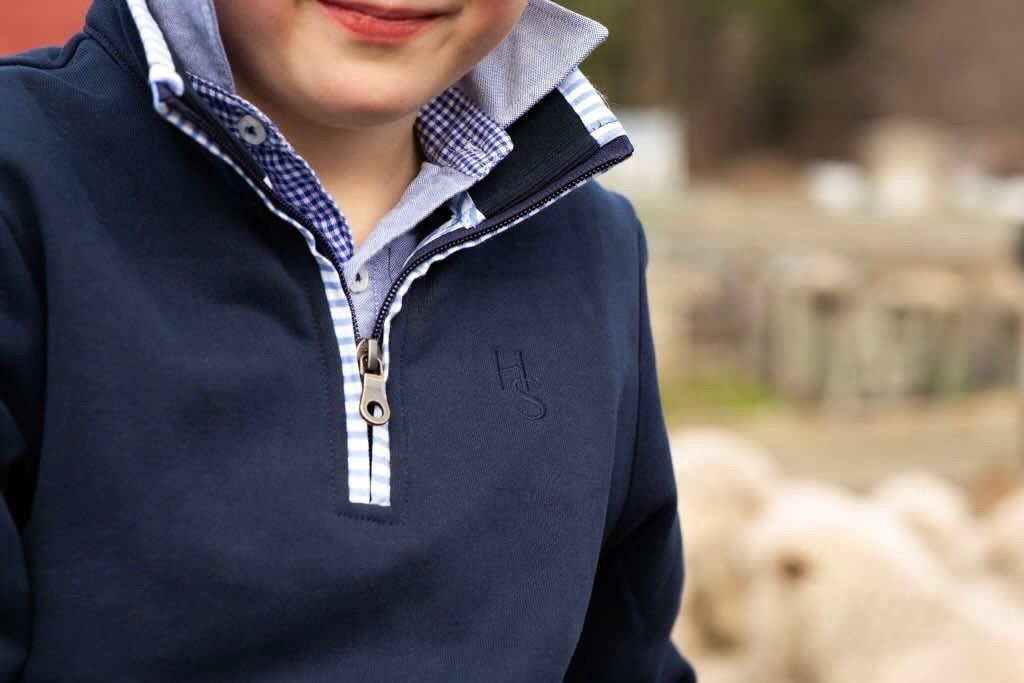 Georgie 1/4 Zip with Stripe - H&S Heritage